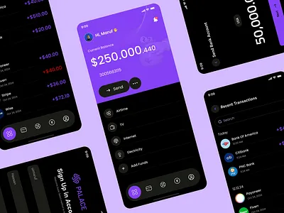 Finance Mobile App Design: User-Friendly & Visually Engaging app design b2b banking dark theme data visualization ebanking expenses management finance fintech fintechsolutionsdesign ios app mobile app mobile bank money management online banking payment saas transaction ui ui design