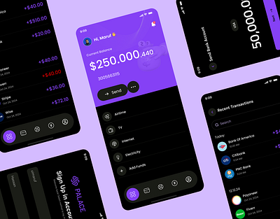 Finance Mobile App Design: User-Friendly & Visually Engaging app design b2b banking dark theme data visualization ebanking expenses management finance fintech fintechsolutionsdesign ios app mobile app mobile bank money management online banking payment saas transaction ui ui design