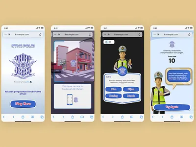 Edugame Mobile Web AR - NTMC - Quiz UI edugame graphic design illustration mobile app quiz ui ux