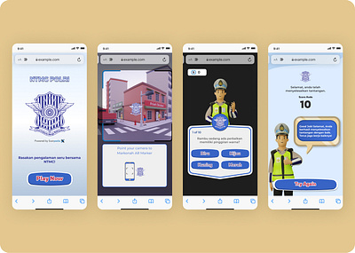 Edugame Mobile Web AR - NTMC - Quiz UI edugame graphic design illustration mobile app quiz ui ux