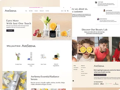 Skincare Website Landing Page graphic design illustration ui ux website