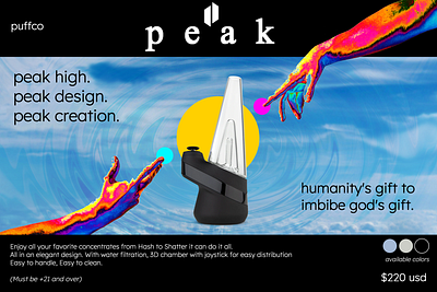 puffco peak - creation advert 21 ad advertisement branding cannabis clip studio paint design digital art photoshop