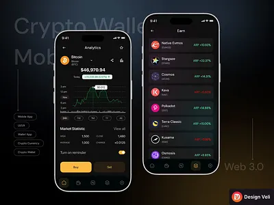 Cryptocurrency Mobile Wallet awsmd blockchain blockchain app coin crypto crypto swap cryptocurrency app design veli exchange fintech icon investment mobile app mobile finance payment app solana startup swap token wallet