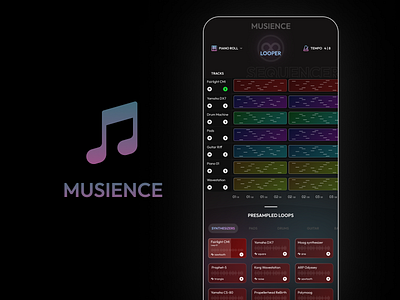 Musience - Mobile Audio Workstation figma ui ux visual design