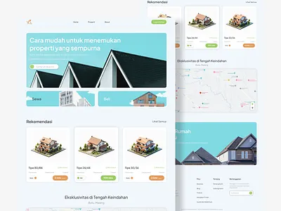 Athara Residence - Real Estate Landing Page buy clean design estate figma house landing page real rent sell ui ux website white