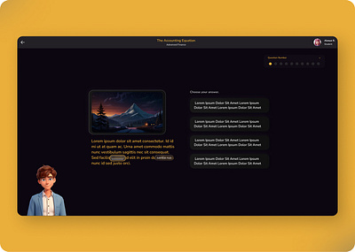 UI Quiz - Dark Mode - Web Version edugame graphic design illustration ui ux website