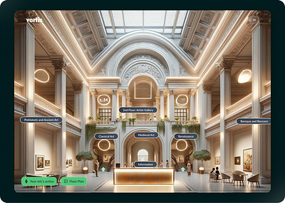 Art Exhibition 3D Virtual Tour - Vertis Singapore graphic design illustration ui ux virtual tour website