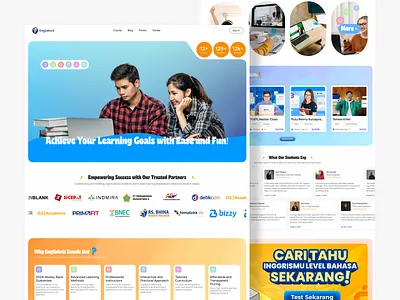 Englishvit - English Course Landing Page branding clean course design english figma landing learning lms page redesign ui ux website white