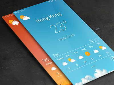 Cloooud app ui ux weather