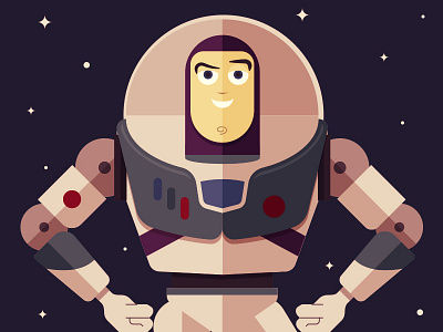 Buzz Lightyear buzz lightyear character christmas flat illustration pixar simple space toy