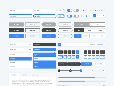 Avant UI Kit buttons elements flat footer form header navigation sliders toggle ui ui kit user interface