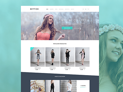 Webshop female ui webdesign webshop