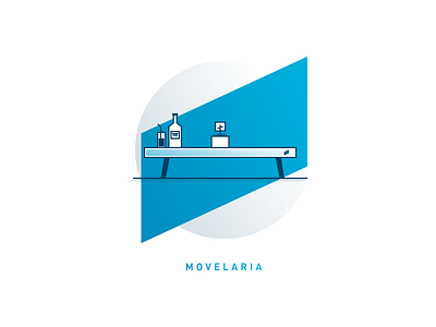 Glass furniture Illustration for Damazio Vidros furniture glass iconic identity illustration