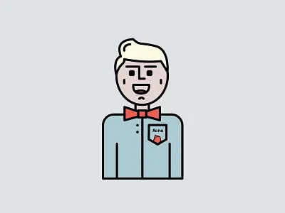 Acne Studios — Man acne acnestudios flat guy happy illustration man people