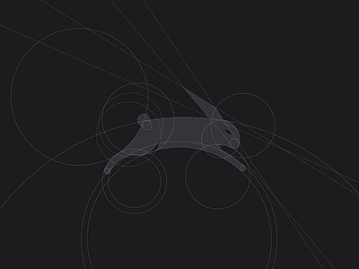Rabbit mark - construction energy fast jump logo mark przemek kowal rabbit thunder