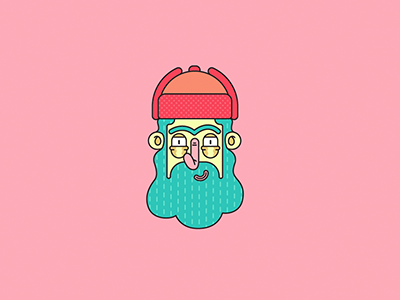Barbas beard character design illustration