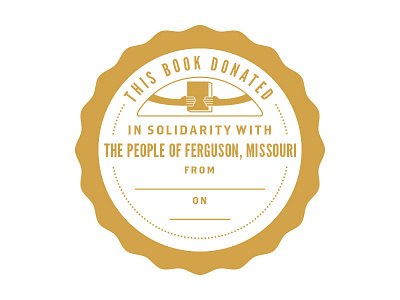 Book Drive Sticker badge book ferguson hands seal sharing solidarity sticker