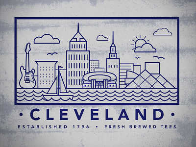 Clevland Skyline cleveland fresh brewed tees