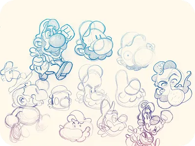 Mario Design tests character design draft fanart game gaming mario sketch videogame