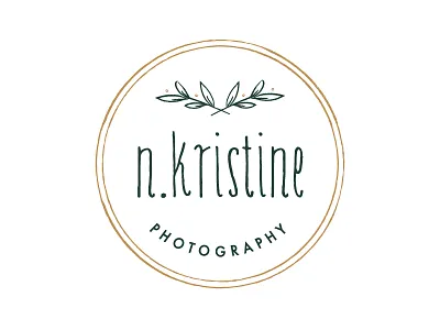 N.Kristine Photography design hand lettered identity illustration lettering logo