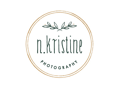 N.Kristine Photography design hand lettered identity illustration lettering logo