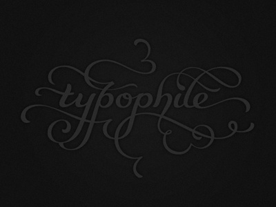 Typophile Lettering black gray hand lettered lettering ligatures script swashes typography