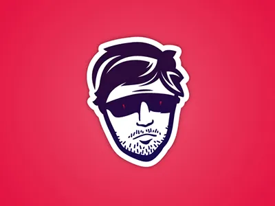 Kavinsky 80 electro head illustration kavinsky music stickers