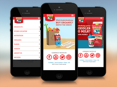 Horizon Organic Mobile Website development front end horizon iphone mobile organic ui