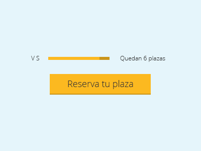 Progress bar & Call to action bar botón button calltoaction progressbar reservar yellow
