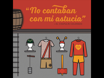 Chespirito Icons chapulin chavo chespirito flat icons illustration