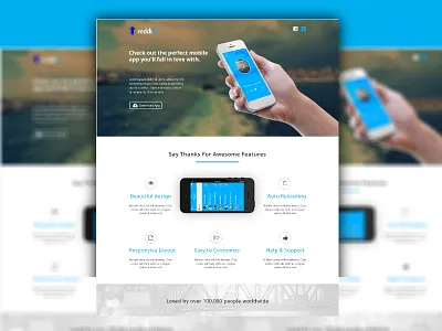 iPhone App Landing Page (Free Download) app app landing page iphone iphone app landing page