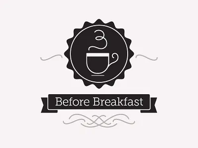 Before Breakfast Logo coffee illustration logo minimalist