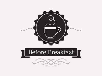 Before Breakfast Logo coffee illustration logo minimalist