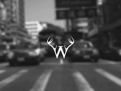 Deer W. brand color cut out deer design hongkong illustration nature