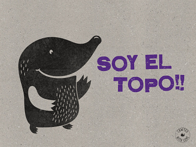 El Topo animal ballenito illustration mole topo