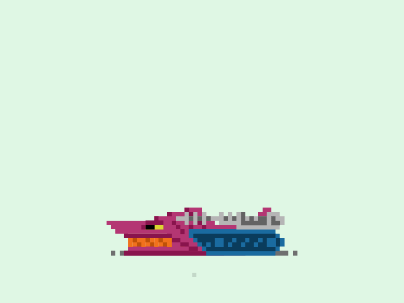 Land Shark (Gif) 8 bit 80s animated gif animation gif motu pixel skeletor