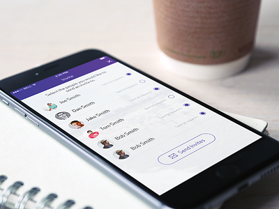 Invite Friends app design interface ios ios 8 iphone mobile seer ux