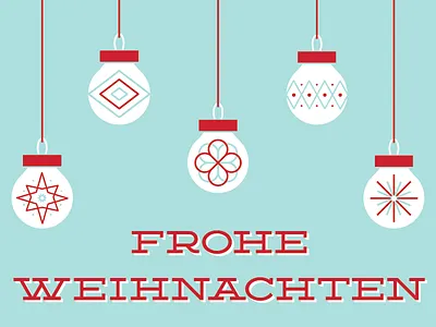 Frohe Weihnachten card christmas german holidays ornaments weihnachten