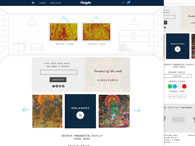 [Work in Progress] Thangka, Crafts Based e-Commerce design e commerce homepage website