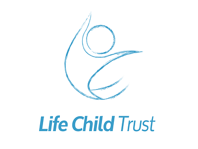 Life Child Trust logo blue charity design freehand logo