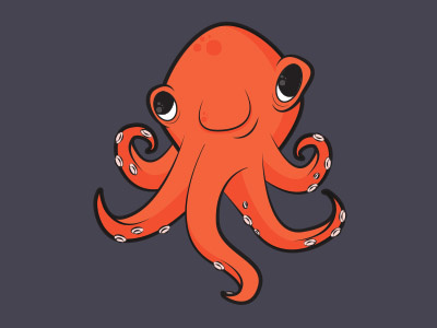 The runt of the litter. logo octopus vector