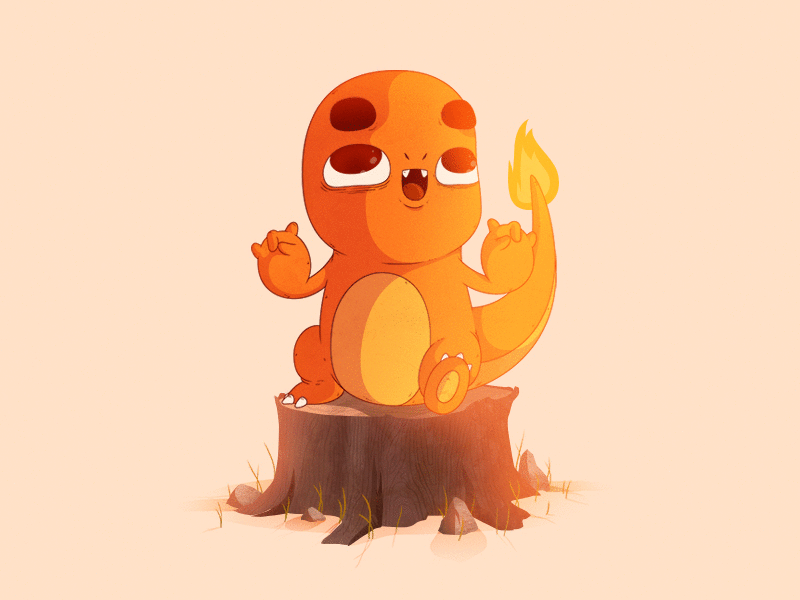 Charmander | #4 4 charmander gaming gif illustration monster nintendo pocket pokemon