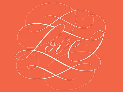 Love lettering love scripts typography