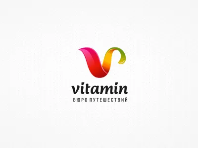 Vitamin colorful colors gradient logo logotype tourism travel vitamin