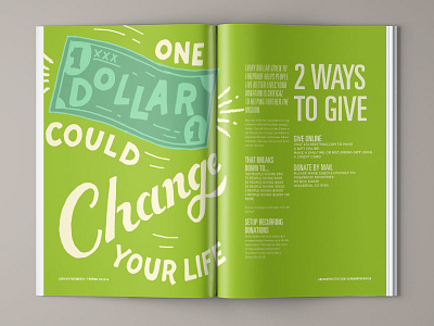 Give Page christmas editorial magazine