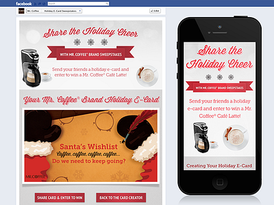 Mr Coffee Holiday E-Card Facebook Application