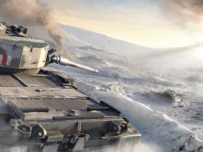 WoT wallpaper 2d 3d illustration photoshop tank winter