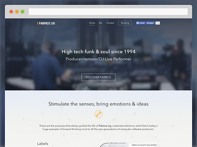 FabriceLig.com detroit dj music techno web design webdesign