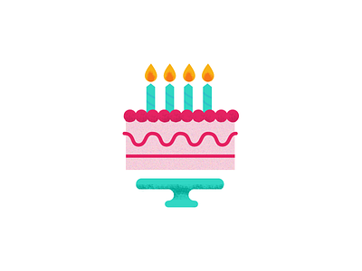 Happy Birthday birthday cake candles illustration