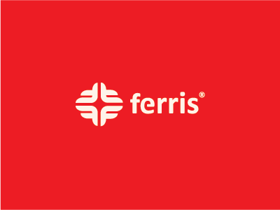 Ferris bold brand branding f ferris icon letter logo mark monogram strong worldwide